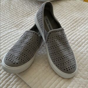 Steve Madden Gray Perforated Slip-On Sneakers